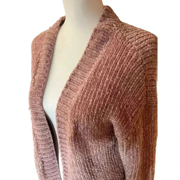P O L FUZZY SOFT VELVET ELBOWS CARDIGAN SIZE MEDIUM - Picture 4 of 8